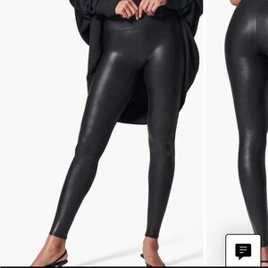 Faux leather leggings spanx